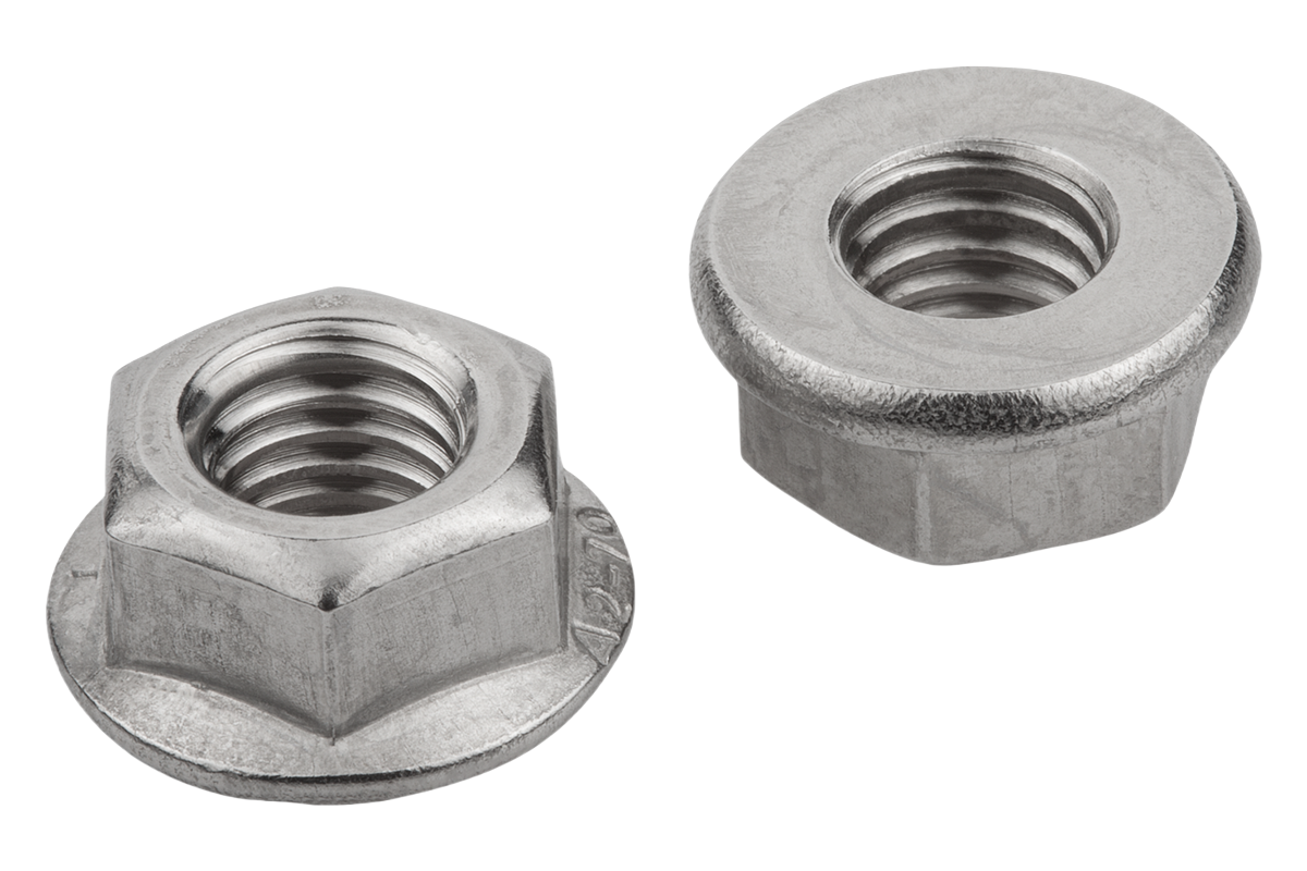 Hexagon nødder med flange M12, EN 1661 DIN 6923 / GB / T 6177.1